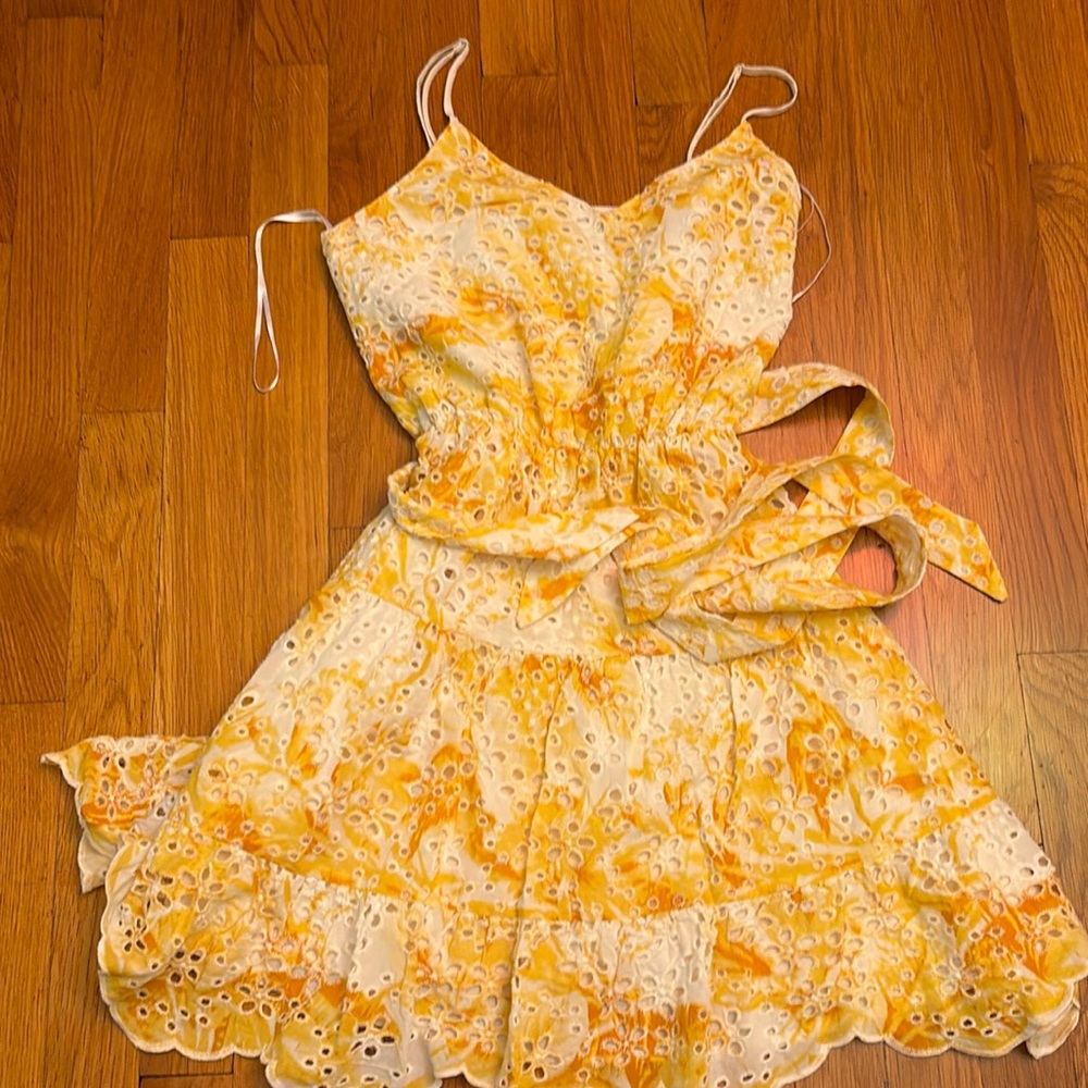 Yellow flowered dress